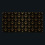 Art Deco Pattern. Seamless black and gold backgrou Poster<br><div class="desc">Art Deco Pattern. Seamless black and gold background. Triangle scales or shells ornament. Minimalistic geometric design. Vintage lines. 1920-30s motifs. Luxury vintage illustration</div>