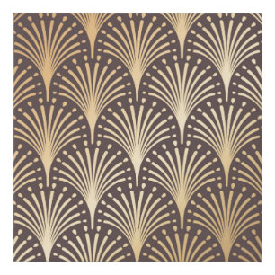 Art Deco Pattern. Seamless golden background. Mini Faux Canvas Print