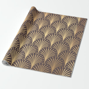 Art Deco Pattern. Seamless golden background. Mini Wrapping Paper