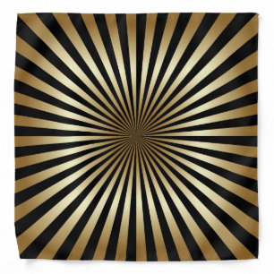 Art deco,pattern,stripes,gold,black,vintage,chic, bandana