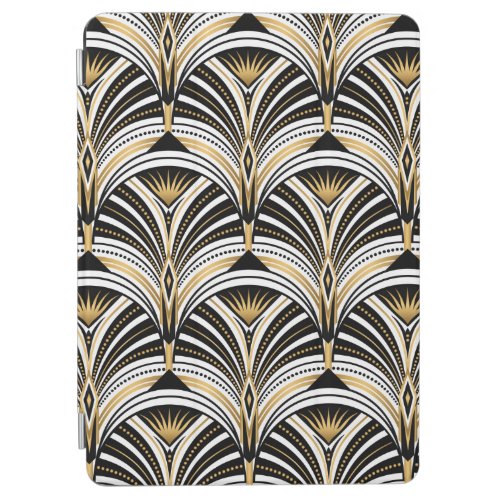 Art Deco pattern Vintage gold black white backgro iPad Air Cover