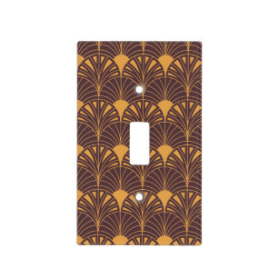 Art Deco pattern with fan-shaped motifs Light Switch Cover