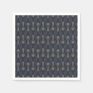 Art Deco pattern with geometric shapes in gold Napkins