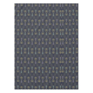 Art Deco pattern with geometric shapes in gold Tablecloth