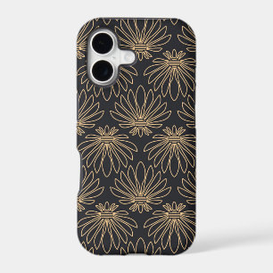 Art Deco pattern with gold floral motifs iPhone 17 Case