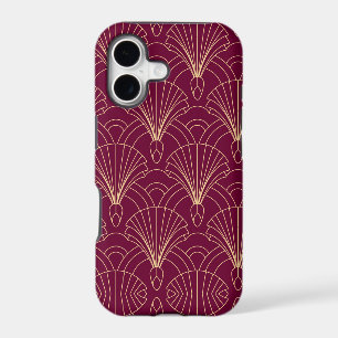 Art Deco pattern with gold geometric fan motifs iPhone 17 Case