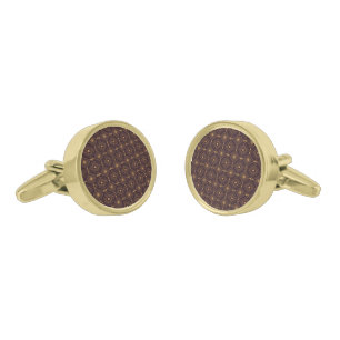 Art Deco pattern with gold geometric shapes Cufflinks