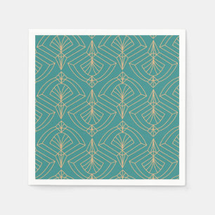 Art Deco pattern with gold geometric shapes Napkins