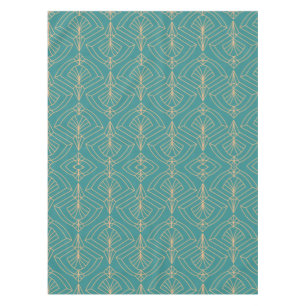 Art Deco pattern with gold geometric shapes Tablecloth