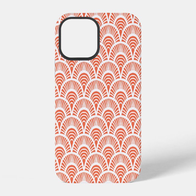 Art Deco Pattern with Scale Motifs. Iphone Case (Back)