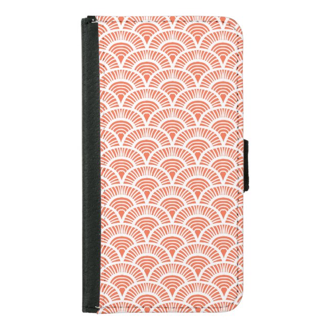 Art Deco Pattern with Scale Motifs. Samsung Galaxy Wallet Case (Front)