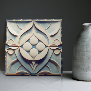 Art Deco Patterned Wall Decor Art Nouveau Ceramic  Ceramic Tile