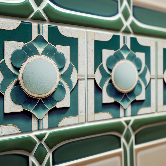 Art Deco Patterned Wall Decor Art Nouveau Ceramic  Tile (Creator Uploaded)