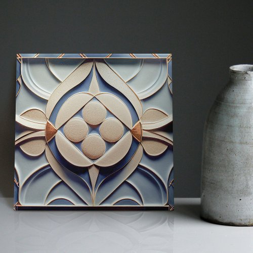 Art Deco Patterned Wall Decor Art Nouveau Ceramic Tile