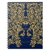 Art Deco peacock 1920 Wedding guest book