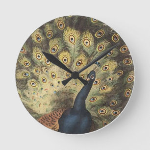 Art Deco Peacock Clock