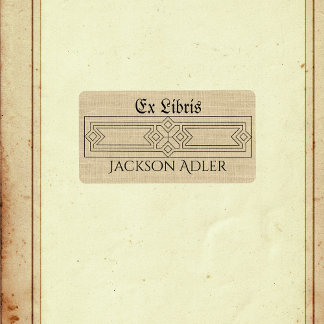 Art Deco Personalized Ex Libris Book Label