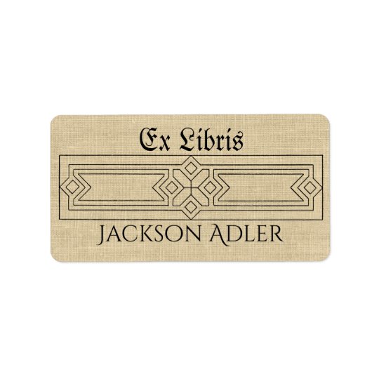 Art Deco Personalized Ex Libris Book Label | Zazzle.com