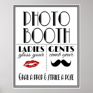 Art Deco PHOTO BOOTH Poster
