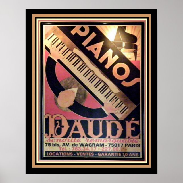 Art Deco Pianos Daude Poster 16 x 20 (Front)