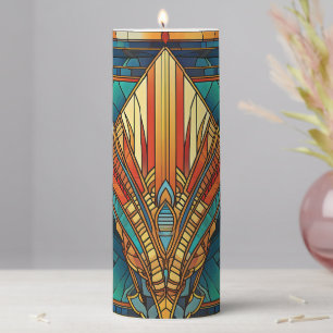 Art Deco Pillar Candle
