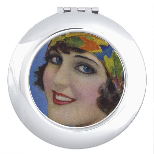 Art Deco PIN UP GIRL  Compact Mirror (Front)