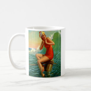 Art Deco Pin up girl ☆Vintage art  Coffee Mug