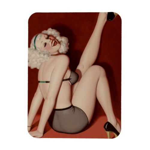 Art Deco Pin up girl Vintage art Flexible Magnet