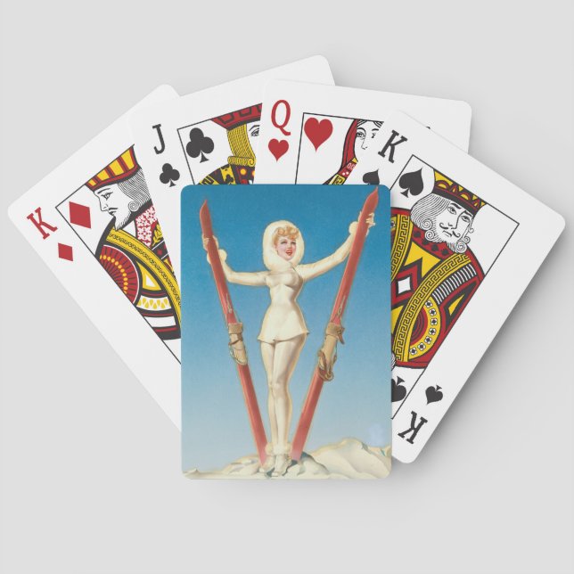 Art Deco Pin Up Poker Cards (Back)
