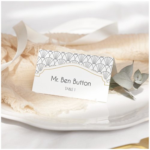 Art Deco Place Cards for Vintage Wedding or Party