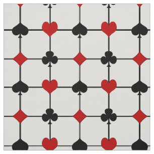 Art Deco Playing Card Suits v2 Fabric