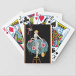 Art Deco Playing Cards<br><div class="desc">Art deco playing cards with image of a woman and a parrot.</div>