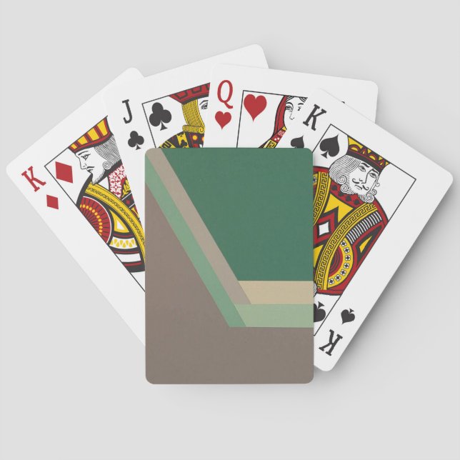 ART DECO playing cards (mint/gray) (Back)