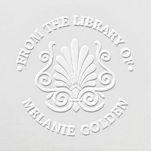 Art Deco Plume Arabesque From the library of Name Embosser