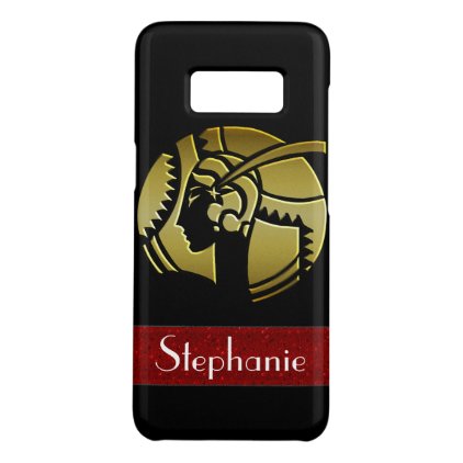 Art Deco Portrait of a Lady Black and Gold Case-Mate Samsung Galaxy S8 Case