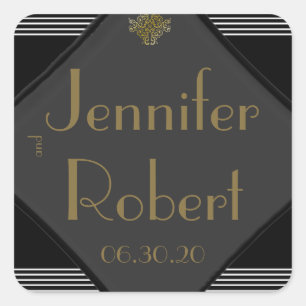 Art Deco Posh Wedding Envelope Seal