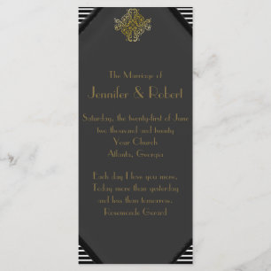 Art Deco Posh Wedding Program