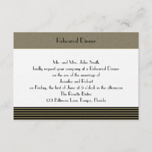 Art Deco Posh Wedding Rehearsal Invitation