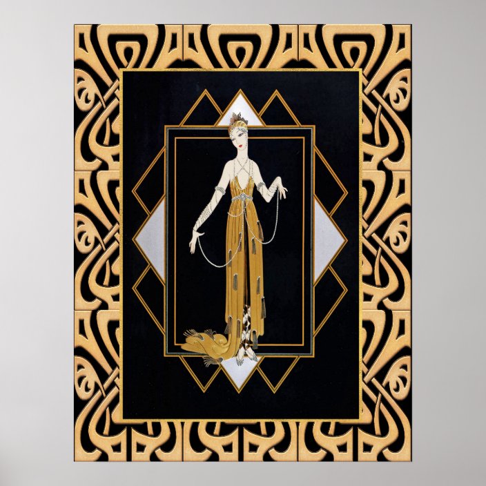 Art Deco Poster (Inspired by Erte). | Zazzle.com