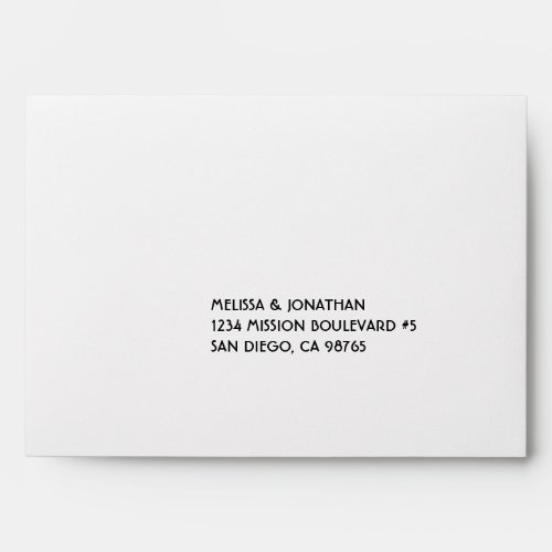 Art Deco print custom pre filled address RSVP Envelope