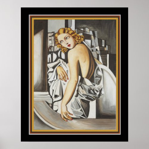 Art Deco Print Portrait of Marjorie Ferry 16x20