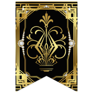 Art Deco Putting on the Ritz Bunting Flags