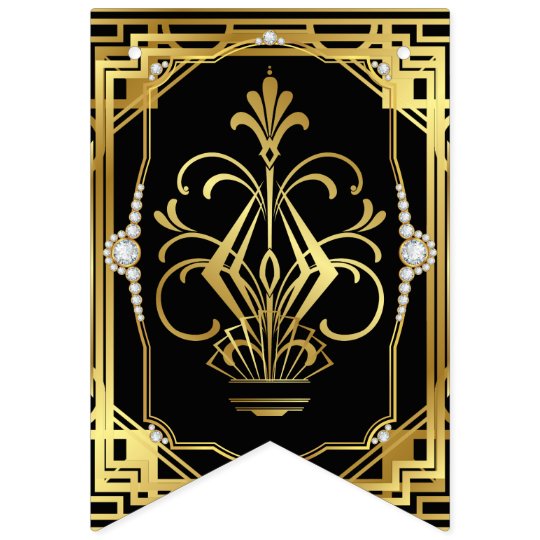 Art Deco Putting on the Ritz Bunting Flags