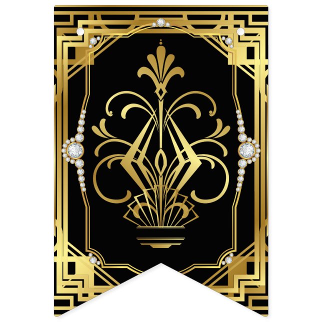 Art Deco Putting on the Ritz Bunting Flags (First Flag)