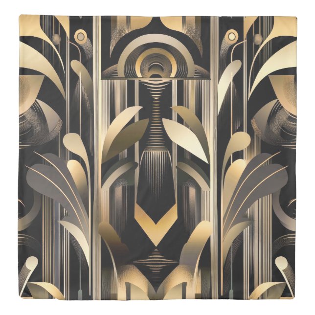 Art Deco Queen Size Duvet Cover (Front)