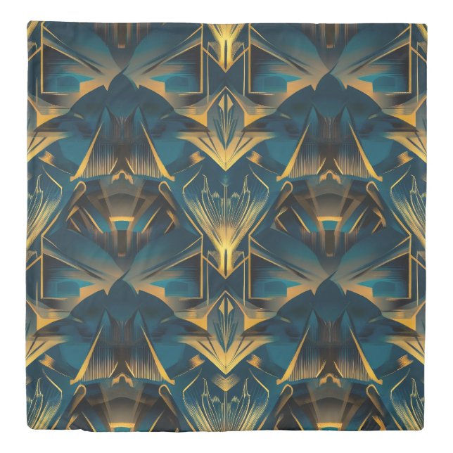 Art Deco Queen Size Duvet Cover (Front)