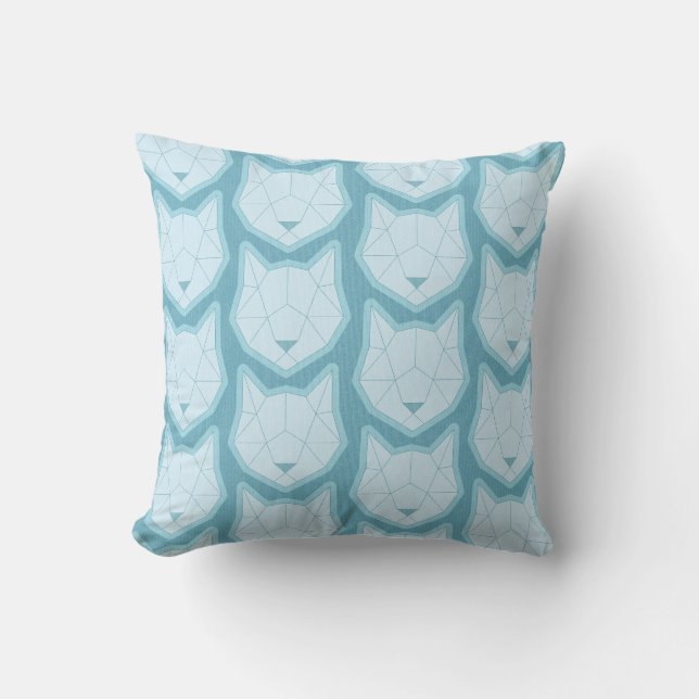 Art Deco quiet cat Throw Pillow (Front)