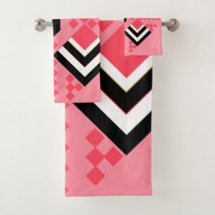 Art Deco Quilt Bath Towel Set