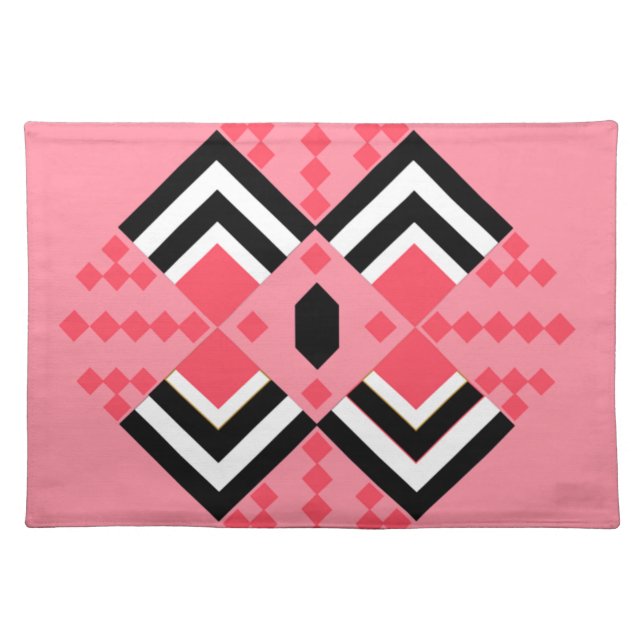 Art Deco Quilt Inspired Cloth Placemat (Front)