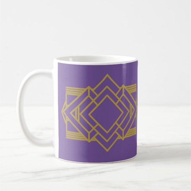 Art Deco Quilt Inspired  Coffee Mug (Left)